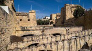 Birgu fortifications on a sunny day