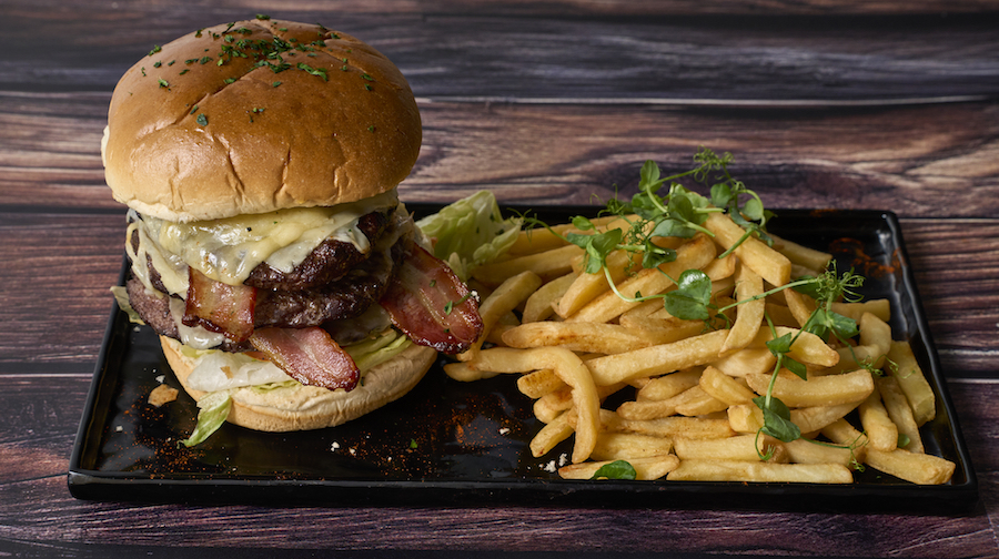 Traffic Jam offers a variety of delicious meals, like the Drunk Driving Burger.